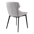 Milena Kenna 5 Piece Dining Set with Gray Fabric Chairs