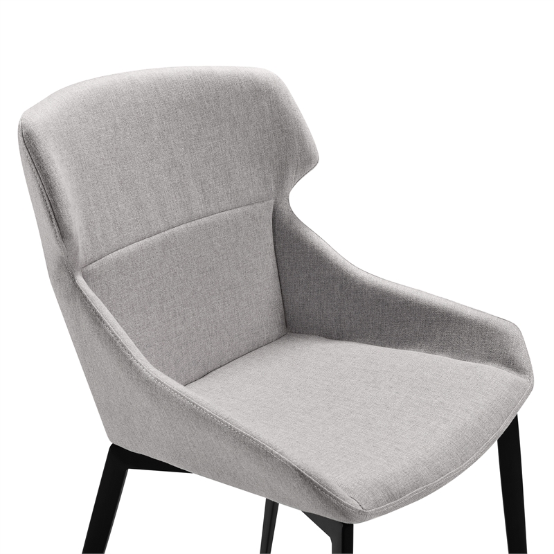 Milena Kenna 5 Piece Dining Set with Gray Fabric Chairs