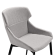 Milena Kenna 5 Piece Dining Set with Gray Fabric Chairs