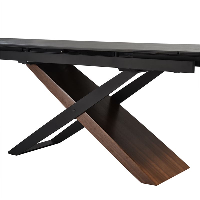 Milena Kenna 5 Piece Dining Set with Gray Fabric Chairs