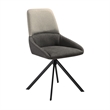 Alora Maverick 7 Piece Extendable Dining Set with Two-Tone Gray Fabric Chairs