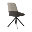 Alora Maverick 7 Piece Extendable Dining Set with Two-Tone Gray Fabric Chairs
