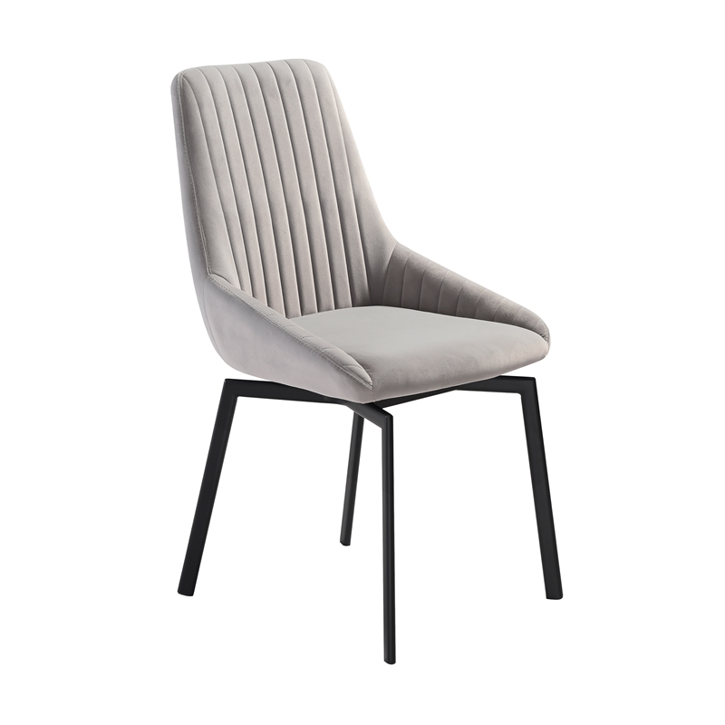 Alora Susie Extendable 7 Piece Dining Set with Gray Fabric Chairs