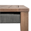 Orbit Square Outdoor Patio Coffee Table in Weathered Eucalyptus Wood