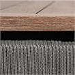 Orbit Square Outdoor Patio Coffee Table in Weathered Eucalyptus Wood