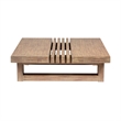 Vivid Outdoor Patio Coffee Table in Light Eucalyptus Wood