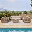 Vivid Outdoor Patio Coffee Table in Light Eucalyptus Wood
