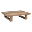 Vivid Outdoor Patio Coffee Table in Light Eucalyptus Wood