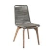 Escondido Island Outdoor 5 Piece Round Dining Set in Eucalyptus and Gray Rope