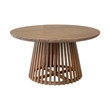 Escondido Island Outdoor 5 Piece Round Dining Set in Eucalyptus and Gray Rope