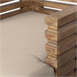 Escondido Island Outdoor 5 Piece Round Dining Set in Eucalyptus and Gray Rope