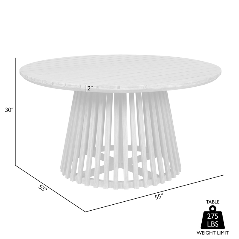 Vivid Outdoor Patio Dining Chair in Light Eucalyptus Wood with Taupe Cushions