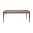 Orbit Outdoor Patio Dining Table in Weathered Eucalyptus Wood