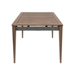 Orbit Outdoor Patio Dining Table in Weathered Eucalyptus Wood