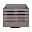 Orbit Outdoor Patio Dining Table in Weathered Eucalyptus Wood