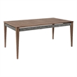 Orbit Outdoor Patio Dining Table in Weathered Eucalyptus Wood