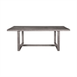 Vivid Outdoor Patio Dining Table in Gray Eucalyptus Wood