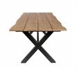 Vivid Outdoor Patio Dining Table in Gray Eucalyptus Wood
