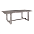 Vivid Outdoor Patio Dining Table in Gray Eucalyptus Wood