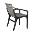 Glendora Beckham Outdoor 5 Piece Live Edge Dining Set in Eucalyptus and Rope