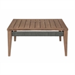 Glendora Beckham Outdoor 5 Piece Live Edge Dining Set in Eucalyptus and Rope