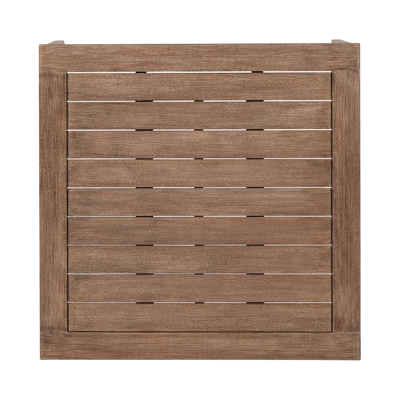 Glendora Beckham Outdoor 5 Piece Live Edge Dining Set in Eucalyptus and Rope