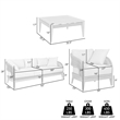 Glendora Beckham Outdoor 5 Piece Live Edge Dining Set in Eucalyptus and Rope