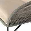 Benicia Outdoor 4 Piece Conversation Set in Eucalyptus with Rope and  Cushions