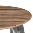 Benicia Outdoor 4 Piece Conversation Set in Eucalyptus with Rope and  Cushions