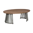 Benicia Outdoor 4 Piece Conversation Set in Eucalyptus with Rope and  Cushions