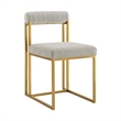 Anastasia Dining Chair with Taupe Fabric - Set of 2