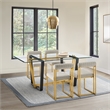 Anastasia Dining Chair with Taupe Fabric - Set of 2