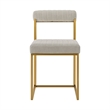 Anastasia Dining Chair with Taupe Fabric - Set of 2