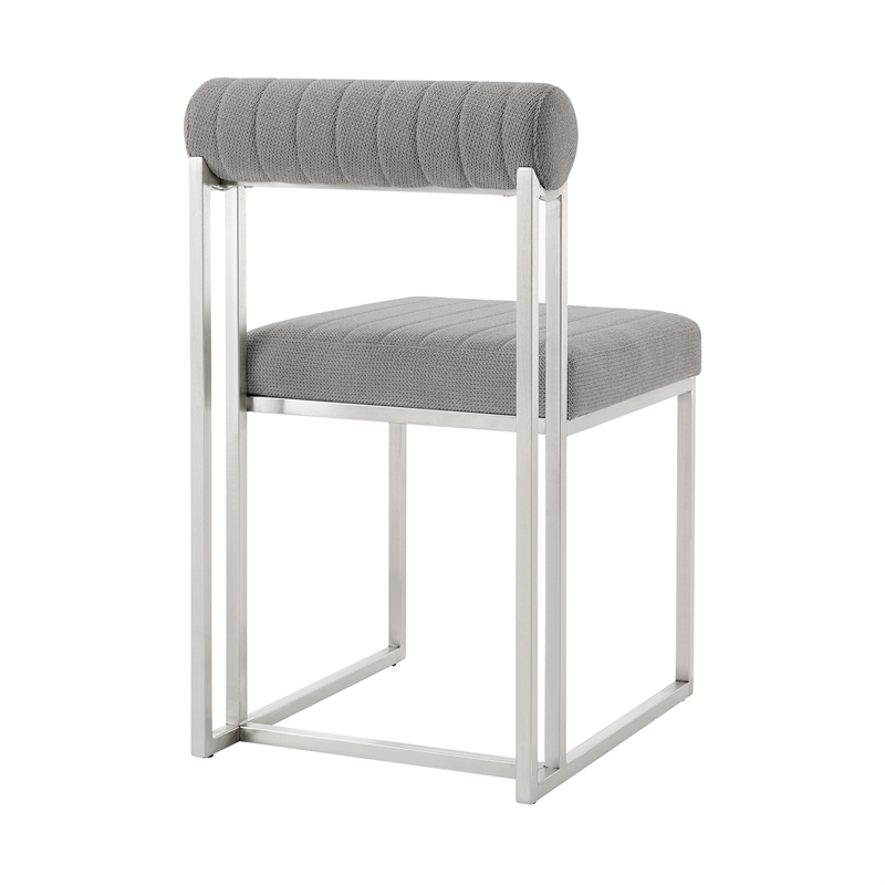 Anastasia Dining Chair with Light Gray Fabric - Set of 2