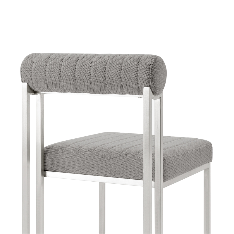 Anastasia Dining Chair with Light Gray Fabric - Set of 2