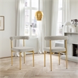 Shannon Dining Chair with Taupe Fabric - Set of 2