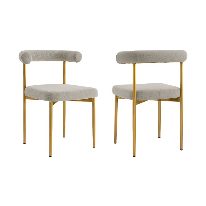 Shannon Dining Chair with Taupe Fabric - Set of 2