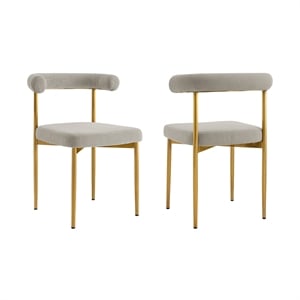 Shannon Dining Chair with Taupe Fabric - Set of 2
