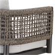 Alegria Outdoor Swivel BarStool in Aluminum with Gray Rope & Light Gray Cushions