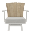 Hazel Outdoor Swivel Counter Stool in Aluminum with Teak Wood