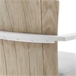 Hazel Outdoor Swivel Counter Stool in Aluminum with Teak Wood