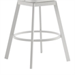 Hazel Outdoor Swivel Counter Stool in Aluminum with Teak Wood
