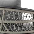 Zella Outdoor Patio Bar or Counter Stool in Aluminum with Rope and Cushions