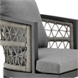 Zella Outdoor Patio Bar or Counter Stool in Aluminum with Rope and Cushions