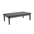 Zella Rectangular Coffee Table in Aluminum