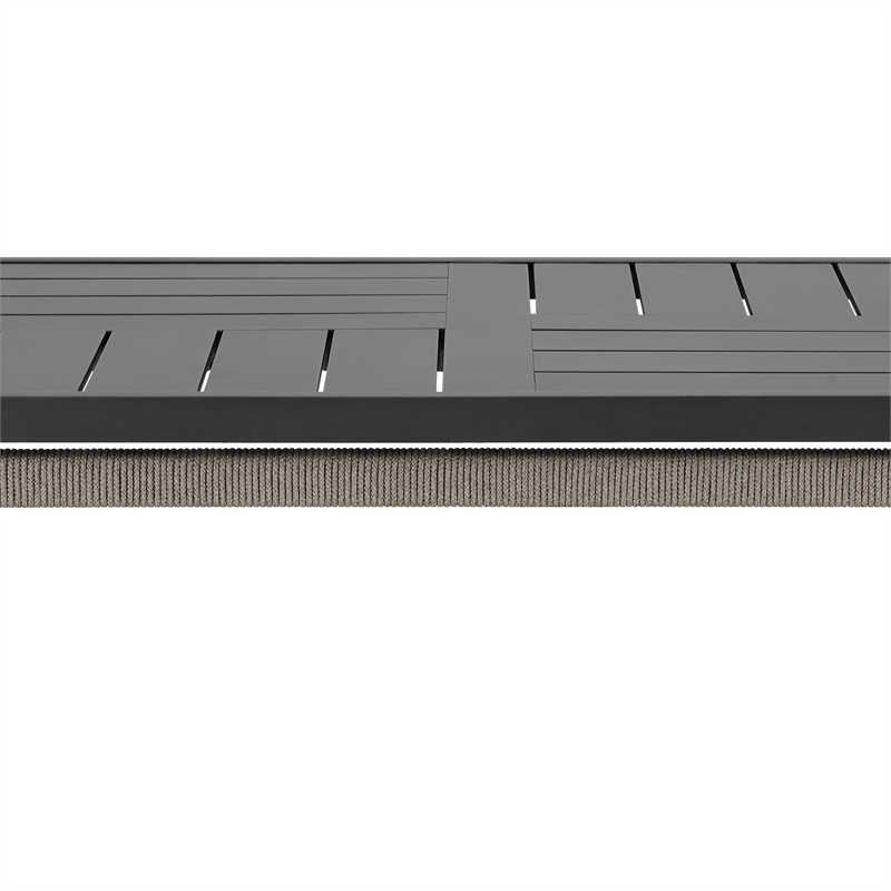 Zella Rectangular Coffee Table in Aluminum