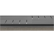 Zella Rectangular Coffee Table in Aluminum