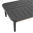 Zella Rectangular Coffee Table in Aluminum