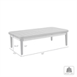 Zella Rectangular Coffee Table in Aluminum