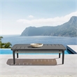 Zella Rectangular Coffee Table in Aluminum